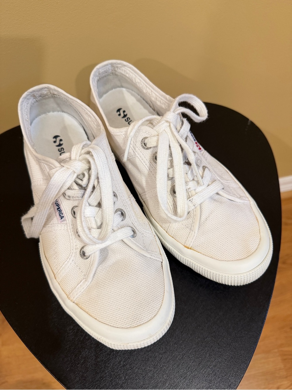 Superga White Canvas Low-Top Sneakers